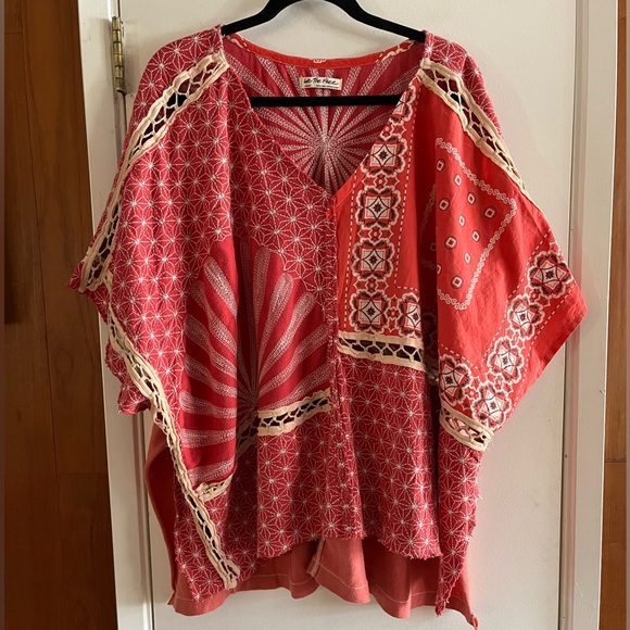 Free People Thunder Road Tee Red Vintage Red - Picture 2 of 8